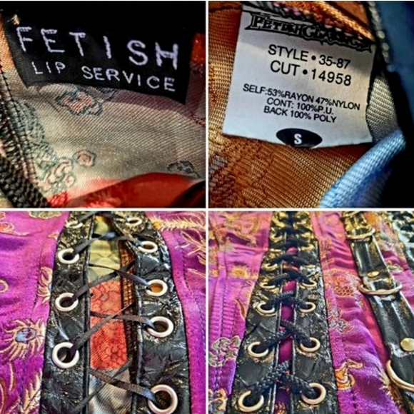 AMAZING VINTAGE LIP SERVICE FETISH D-RING CORSET!! - Picture 4 of 4